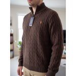 Pull ralph lauren torsad� marron - taille m -