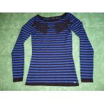 Pull ray bleu / noir taille 36 morgan en trs bon tat