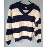 Pull ray� col v pour enfant - 10 ans