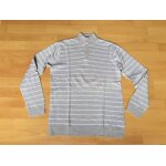 Pull rayures beige et blanc col chemine - cyrillus - 14 ans