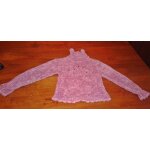 Pull rose col roul� in extenso taille 8 ans . .