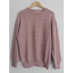 Pull rose  torsades. naf naf. taille unique / 38 40 42 44.