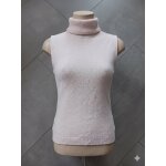Pull sans manches col roul� rose clair taille 1 cama�eu