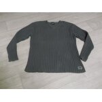 Pull schott gris mailles c�tel�es taille xl tbe