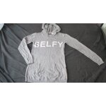 Pull / sweat  capuche gris   selfy  taille 140 ans ou xs