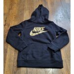 Pull sweat a capuche nike noir et or taille 6 / 7ans