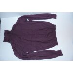 Pull tex 9 - 10 ans col roul laine douce violet