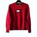 Pull tommy hilfiger taille s / 36 rouge coton tbe