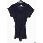 Pull tunique bleu marine  lien. manches courtes. camaieu. taille 38