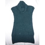 Pull tunique sans manche vert fonc lurex bershka - taille l