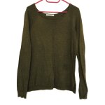 Pull vert kaki a paillettes. camaieu. taille 38
