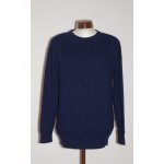Pull weekend max mara � torsades bleu marine 100% laine vierge