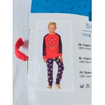 Pyjama 2 pices 100 % coton garon 110 / 116 cm bleu neuf