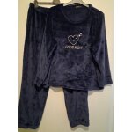 Pyjama bleu marine en pilou tout doux