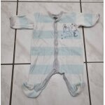 Pyjama dors bien petit bateau gar�on blanc et bleu � rayure taille 1 mois