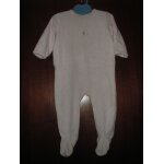 Pyjama grenouillre fille touch velours de marque bout' chou, taille 6 mois, coloris rose, cusson b ...