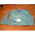 Pyjama robot bleu vert sergent major taille 10 ans aspect velours