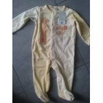 Pyjama tex baby coton 12 mois jaune