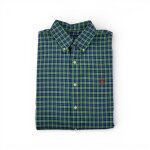 Reconditionn� - chemise classiques homme � carreaux - taille l - homme - vert