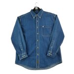 Reconditionn� - chemise classique homme en jean denim - taille m - homme - bleu