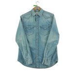 Reconditionn� - chemise classique homme en jeans - taille s - homme - bleu clair