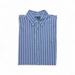 Reconditionné - chemise classique homme À rayures - taille l - homme - bleu clair Reconditionné - chemise classique homme À rayures - taille l - homme - bleu clair