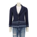 Reconditionn� - gilet femme cachemire laine soie - taille m - femme - marine