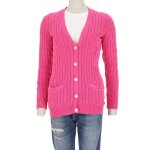 Reconditionn� - gilet femme cardigan torsad� rose - taille s - femme - rose