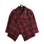 Reconditionn - gilet femme en laine rouge - taille m - femme - rouge