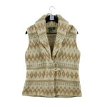Reconditionn� - gilet femme laine soie lin beige - taille m - femme - beige