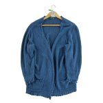 Reconditionn - gilet femme en lin bleu - taille 2xl - femme - bleu
