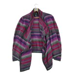 Reconditionn� - gilet femme en lin cardigan violet - taille s - femme - violet