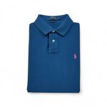 Reconditionn - polo manches courtes femme bleu - taille l - femme - bleu