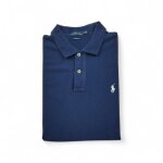 Reconditionn - polo manches courtes femme marine - taille l - femme - marine