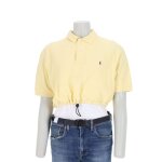 Reconditionn� - polo manches courtes femme upcycling - taille l - femme - jaune
