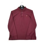 Reconditionn� - polo manches longues homme bordeaux - taille m - homme - bordeaux