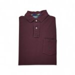 Reconditionn - polo manches longues homme bordeaux - taille m - homme - bordeaux