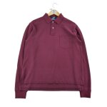 Reconditionn� - polo manches longues homme bordeaux - taille m - homme - bordeaux