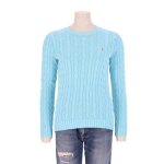 Reconditionn� - pull femme cable knit torsad�e - taille m - femme - turquoise