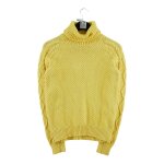 Reconditionn� - pull femme col roul� jaune - taille l - femme - jaune