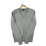 Reconditionn� - pull femme col v gris - taille l - femme - gris
