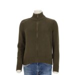 Reconditionn� - pull femme full - zip kaki - taille m - femme - kaki