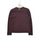 Reconditionn - pull femme laine et cachemire - taille l - femme - bordeaux