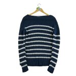 Reconditionn - pull femme en lin marine - taille m - femme - marine