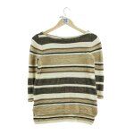 Reconditionn� - pull femme en lin marron - taille s - femme - marron