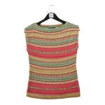 Reconditionn - pull femme en lin vert - taille s - femme - vert