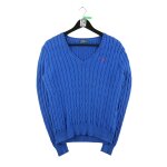 Reconditionn� - pull femme maille torsad�e bleu - taille l - femme - bleu
