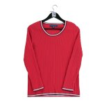 Reconditionn - pull femme en maille torsade rouge - taille l - femme - rouge