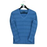 Reconditionn - pull femme en maille torsade - taille l - femme - bleu