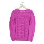 Reconditionn - pull femme en maille torsade - taille m - femme - rose